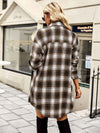 Plaid Shirt Long Tops Versatile Casual Women's Clothing