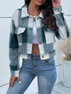 New women's plaid cross-border long-sleeved shirt jacket