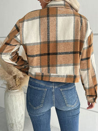 New women's plaid cross-border long-sleeved shirt jacket