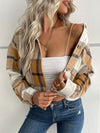 New women's plaid cross-border long-sleeved shirt jacket