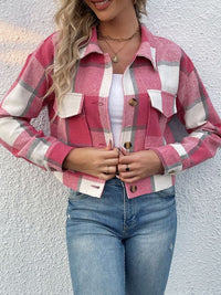 New women's plaid cross-border long-sleeved shirt jacket