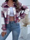 New women's plaid cross-border long-sleeved shirt jacket