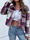 New women's plaid cross-border long-sleeved shirt jacket