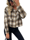 New women's plaid cross-border long-sleeved shirt jacket