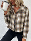 New women's plaid cross-border long-sleeved shirt jacket