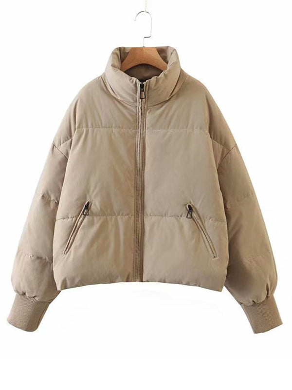 Casual all-match stand collar bread jacket Puffer Coat