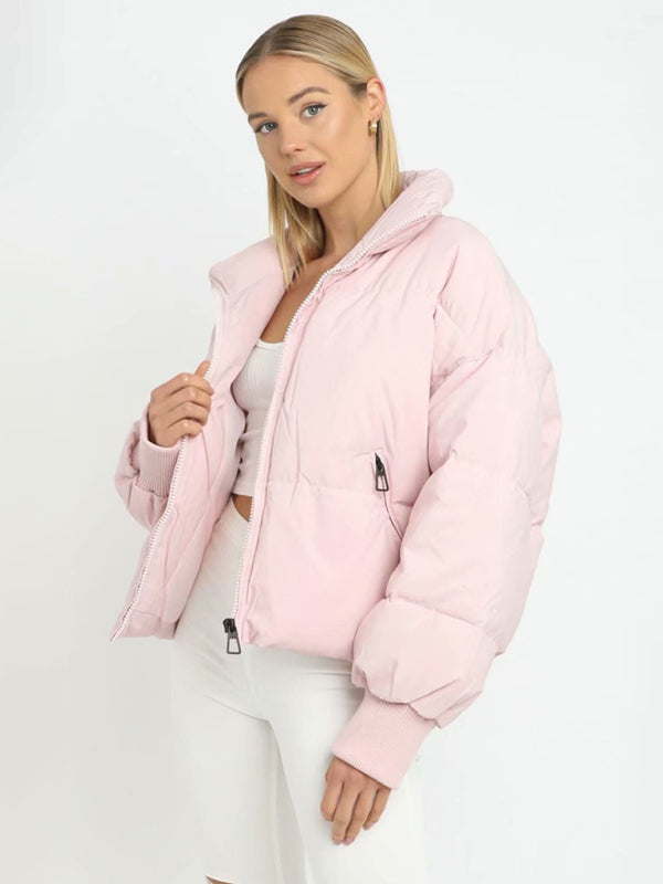 Casual all-match stand collar bread jacket Puffer Coat