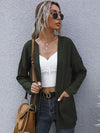 New casual women's basic long-sleeved solid color long sweater cardigan