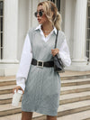 Women's Long Solid Color V-Neck Vest Vest Knitted Sweater Dress