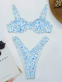 New lace floral bikini swimsuit fashionable swimwear