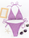 New bikini solid color suit split strap sexy three-point swimsuit