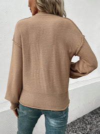 New long sleeve solid color autumn sweater