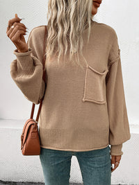 New long sleeve solid color autumn sweater