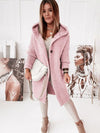 women's loose hooded sweater cardigan sweater