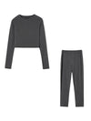 New fashionable casual sports suit slim long-sleeved two-piece set