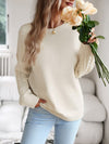 Women's new casual round neck long sleeve knitted sweater