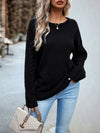 Women's new casual round neck long sleeve knitted sweater