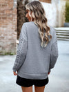 Women's new casual round neck long sleeve knitted sweater