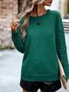 Women's new casual round neck long sleeve knitted sweater