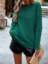 Women's new casual round neck long sleeve knitted sweater