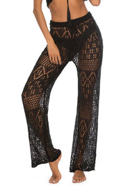 Sexy hollow knitted trousers nightclub style knitted beach pants