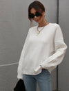 Women's Long Sleeve Thick Knitted Round Neck Twist Rope Top Sweater