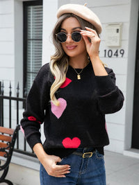 Women's Love Valentine's Day Round Neck Knitted Sweater