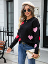 Women's Love Valentine's Day Round Neck Knitted Sweater