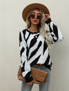 Women's Striped Fashionable Knitted Pullover Sweater