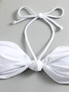 Feminine knot halterneck string bikini