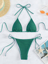 New women's fashionable and sexy wave pattern lace-up bikini