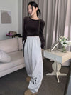 New women's bow printed velvet thickened sweatpants