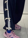 New women's three-dimensional bow casual sports pants