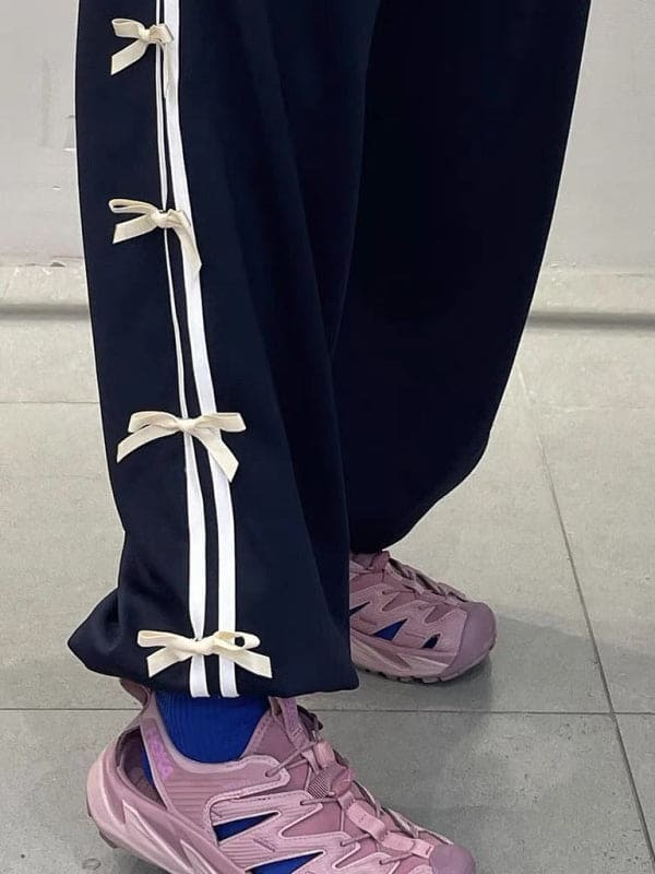 New women's three-dimensional bow casual sports pants