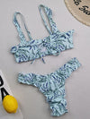 Women's beach lace suspender sexy two-piece bikini