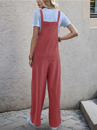 New casual one-piece suspender straight trousers