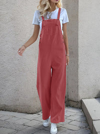 New casual one-piece suspender straight trousers