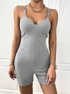 Women's New Slim Fit Solid Color Suspender Jumpsuit