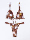 New Fashion Sexy Vacation Strap Floral Print Split Bikini