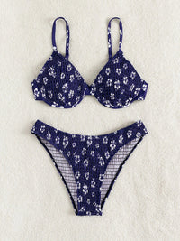 New bikini underwire push-up sexy little flower swimsuit