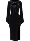 Halloween New Hooded Flare Sleeve Spider Web Dress