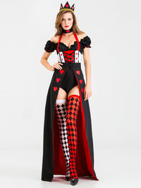 Halloween Cosplay Queen Of Hearts Queen Uniform