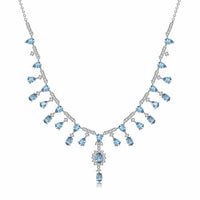 Swiss Topaz and Sterling Silver Banquet Vintage Court Necklace