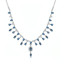 Swiss Topaz and Sterling Silver Banquet Vintage Court Necklace