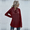 pile collar bottoming knitted sweater women's long sleeve inner layer