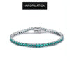 Emerald Tennis Bracelet Solid 925 Sterling Silver