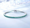 Emerald Tennis Bracelet Solid 925 Sterling Silver