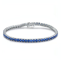 Ruby Sapphire Topaz Tennis Bracelet for Women solid 925