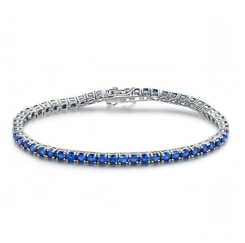 Ruby Sapphire Topaz Tennis Bracelet for Women solid 925