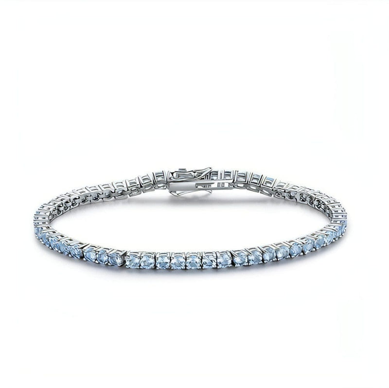 Ruby Sapphire Topaz Tennis Bracelet for Women solid 925